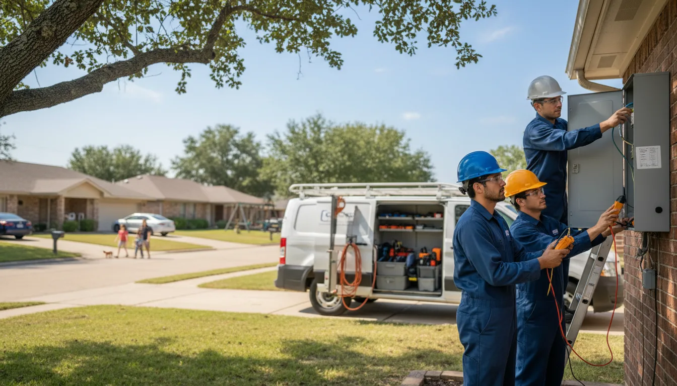 Certified electrician providing emergency electrical services in Waxahachie, TX